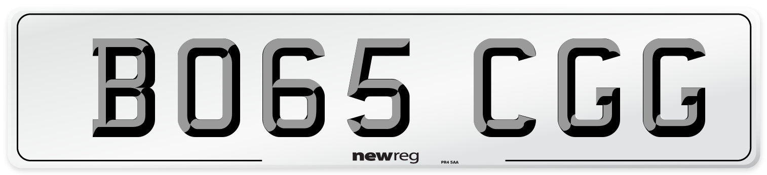 BO65 CGG Number Plate from New Reg